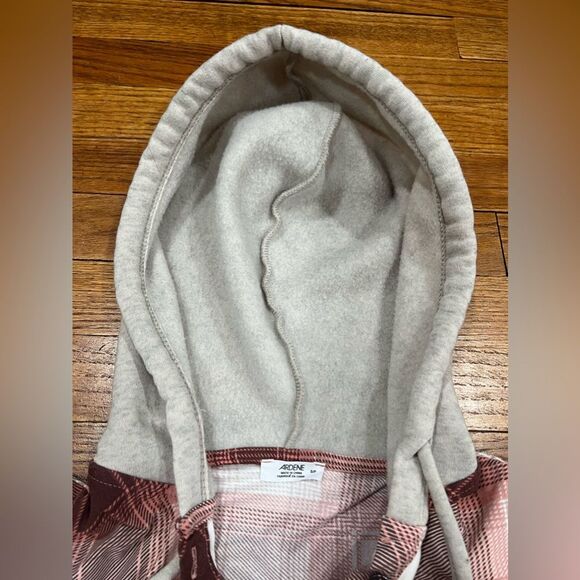 Ardene Plaid Hooded Button down Shirt Long Sleeves Womens Size Small SUPER SOFT! - Picture 4 of 5